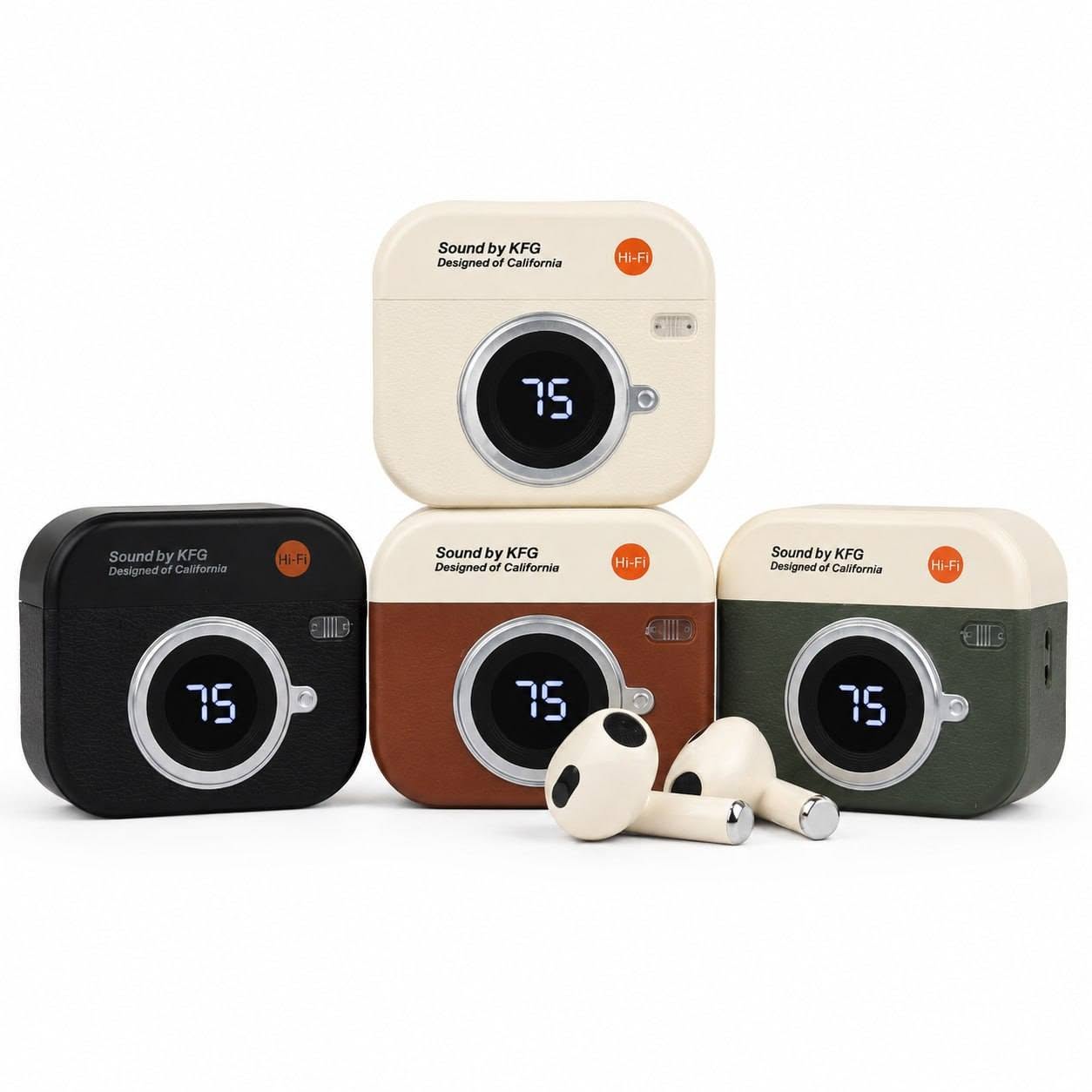 6208581651546182954 Q86 Retro Camera TWS Earbuds - Image 1