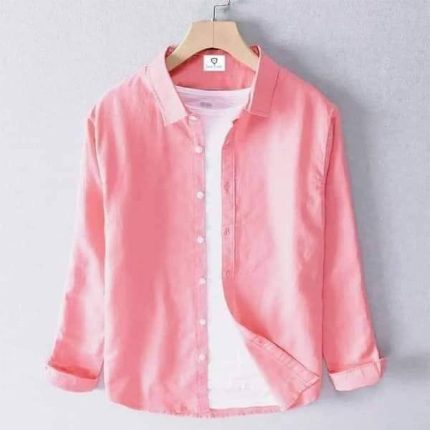 long-sleeve casual cotton shirt for men