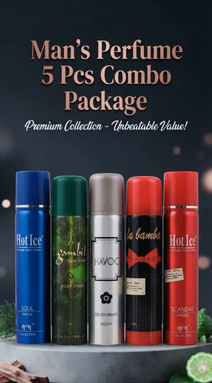 5 PCS Premium Body Spray Combo Pack – প্রতিটি ১০০মিলি
