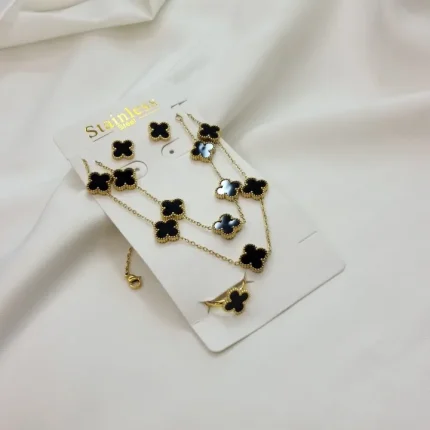stainless steel black clover jewelry