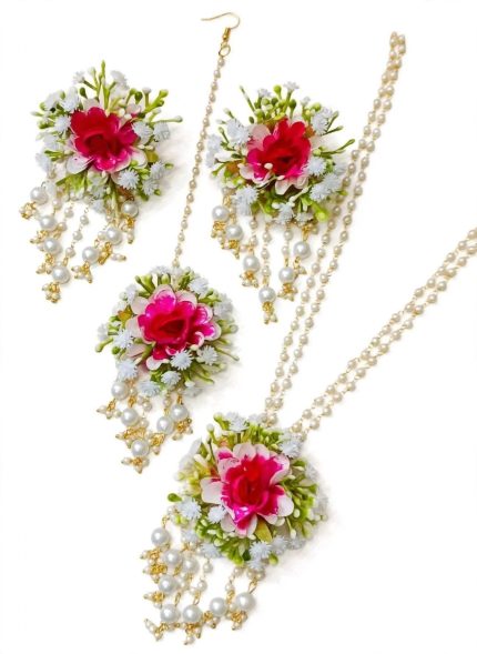 Artificial Flower Jewellery Set