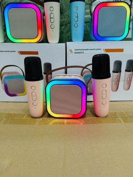K12 RGB Karaoke Bluetooth Speaker with Two Microphone Item Speaker