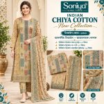 Blue Printed Kurta 3 Pcs Set - Image 2